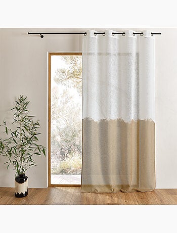 Voilage à oeillets bi-colore