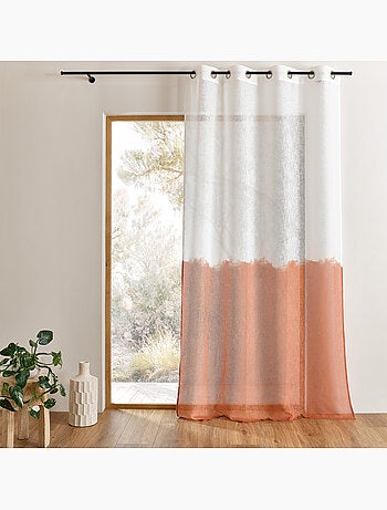 Voilage à oeillets bi-colore