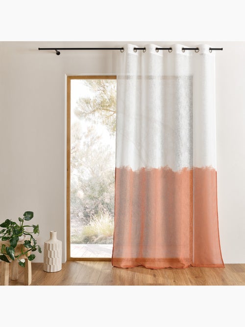 Voilage à oeillets bi-colore - Kiabi