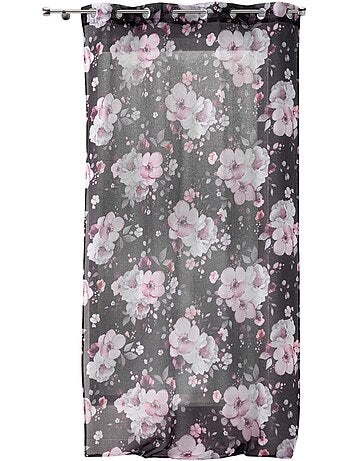 Voilage à oeillets Bouquet de fleurs