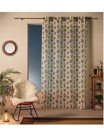 Voilage a oeillets Cactus Party