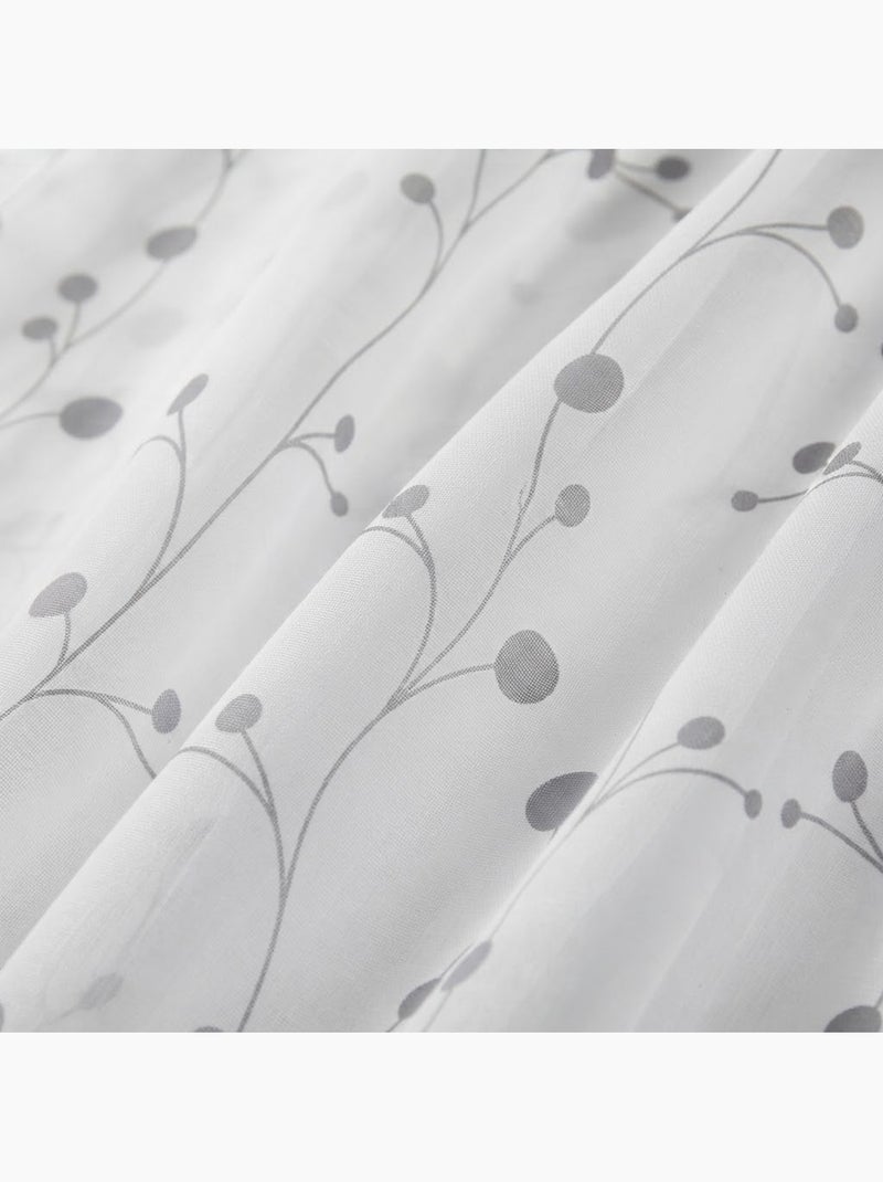 Voilage a oeillets clochettes Noir Gris anthracite - Kiabi