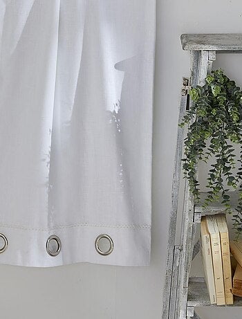 Voilage à oeillets coton uni CHARME