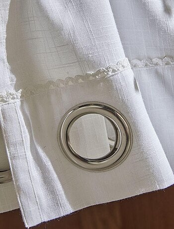 Voilage à oeillets coton uni CHARME