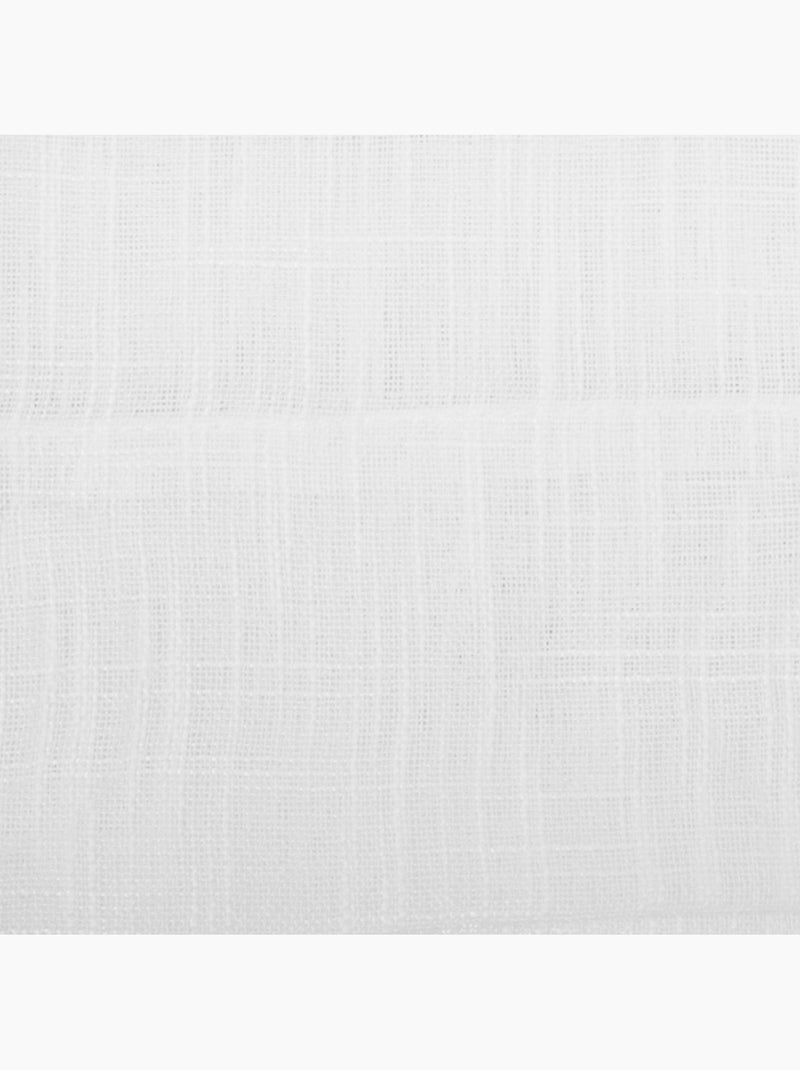 Voilage à oeillets effet coton flammé ALTON Blanc - Kiabi