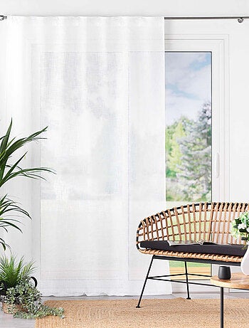 Voilage à œillets – Effet lin tissé Haltona