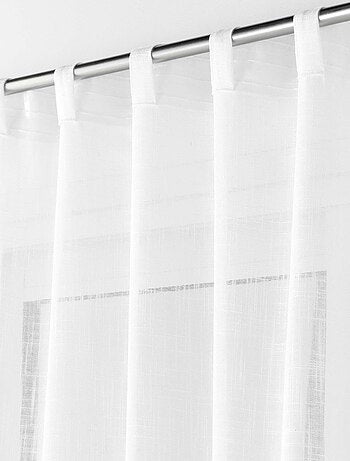 Voilage à œillets – Effet lin tissé Haltona