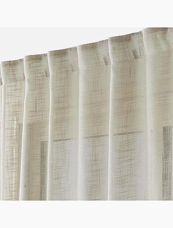 Voilage à œillets – Effet lin tissé Haltona