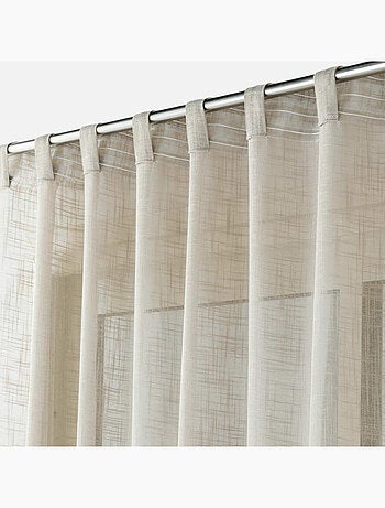 Voilage à œillets – Effet lin tissé Haltona