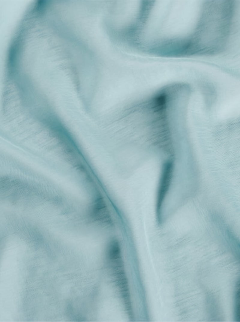 Voilage à Oeillets en Tissu Recyclé Bleu céladon - Kiabi