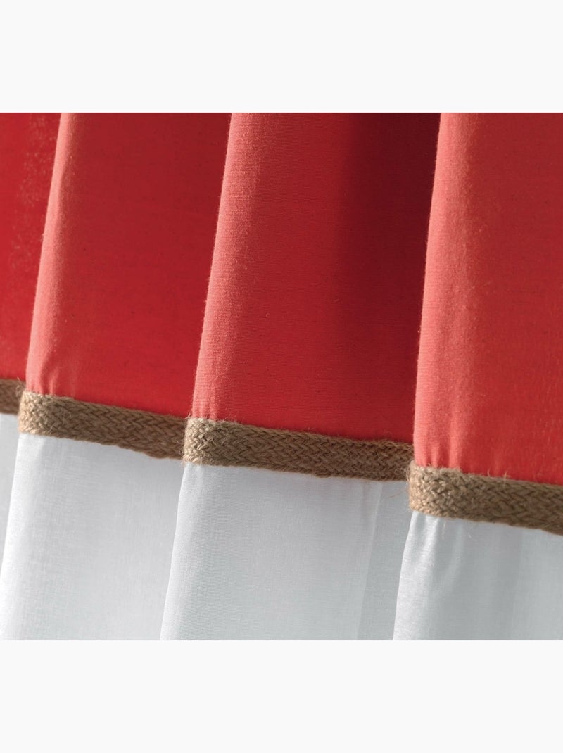 Voilage a oeillets kelonia Orange - Kiabi