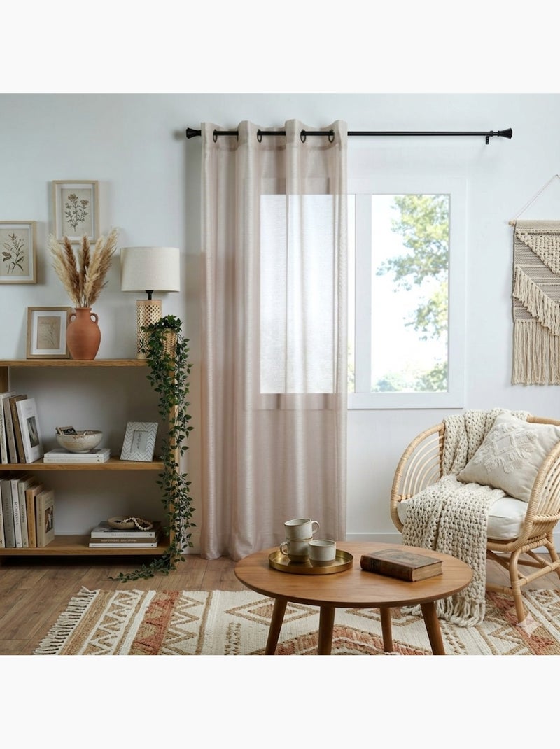 Voilage a oeillets Linwood Beige - Kiabi