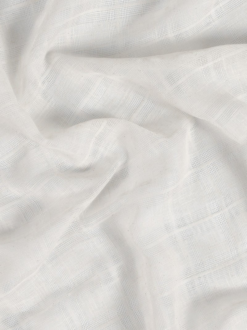 Voilage à Oeillets Motifs Carreaux Alsaciens Blanc - Kiabi