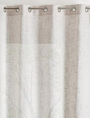 Voilage à oeillets naturel - Effet lin