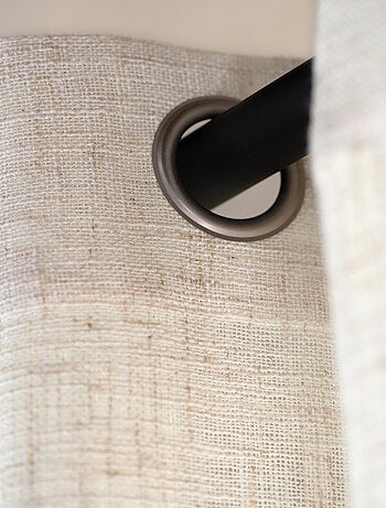 Voilage à oeillets naturel - Effet lin