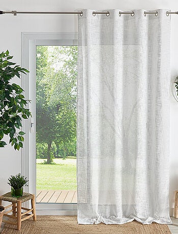 Voilage à oeillets naturel - Effet lin