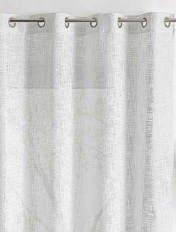 Voilage à oeillets naturel - Effet lin