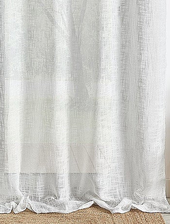 Voilage à oeillets naturel - Effet lin