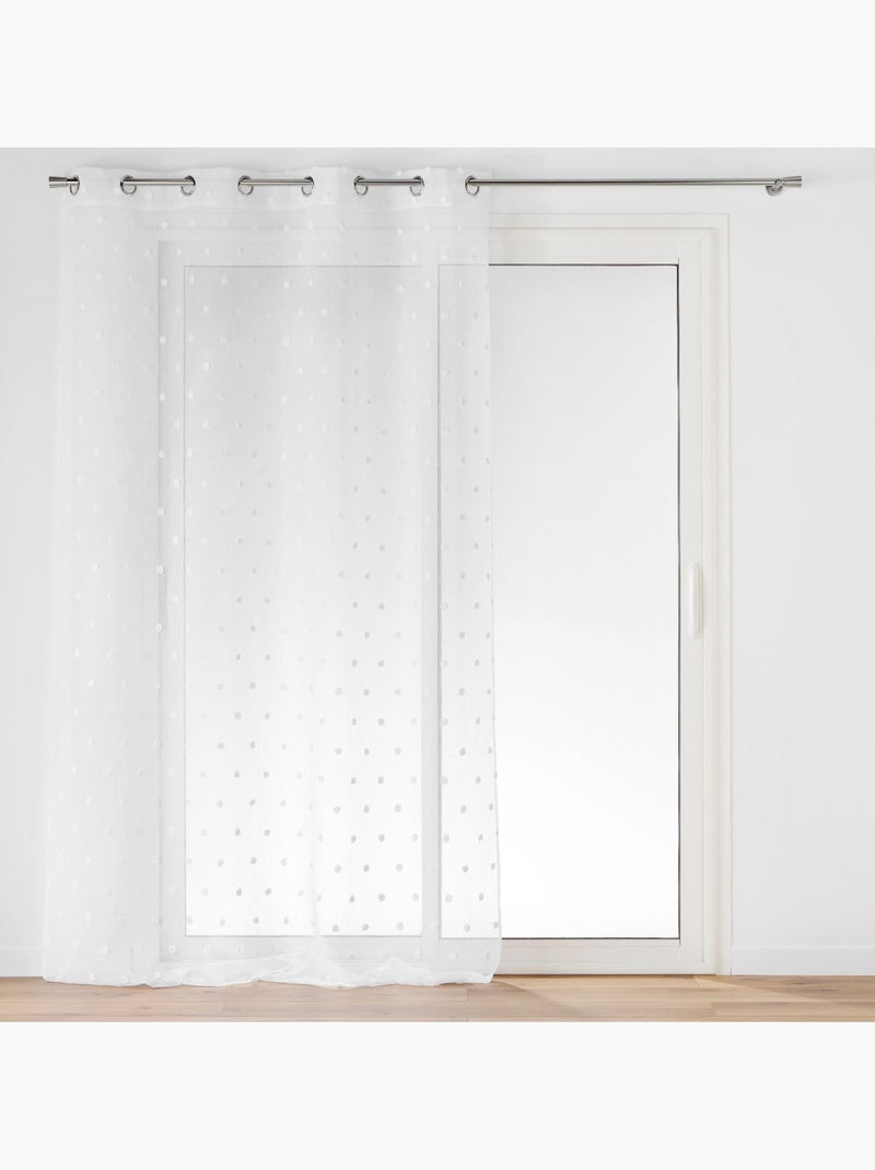 Voilage à œillets Pompinou - Douceur D'intérieur Blanc - Kiabi