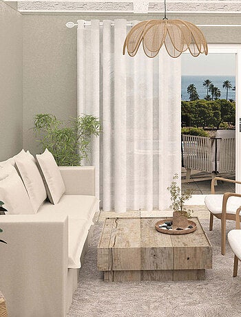 Voilage à oeillets spécial baie vitrée 280x250 cm CELIA, par Soleil d'Ocre