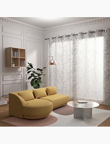 Voilage à oeillets spécial baie vitrée 280x250 cm LOUANE , par Soleil d'Ocre