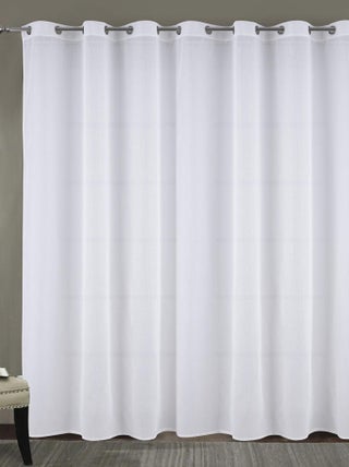 Voilage à oeillets tissé avec relief  - Effet froissé