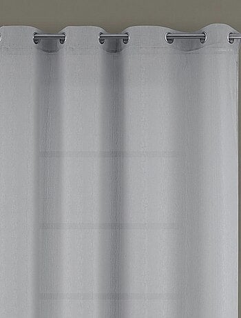 Voilage à oeillets tissé avec relief - Effet froissé
