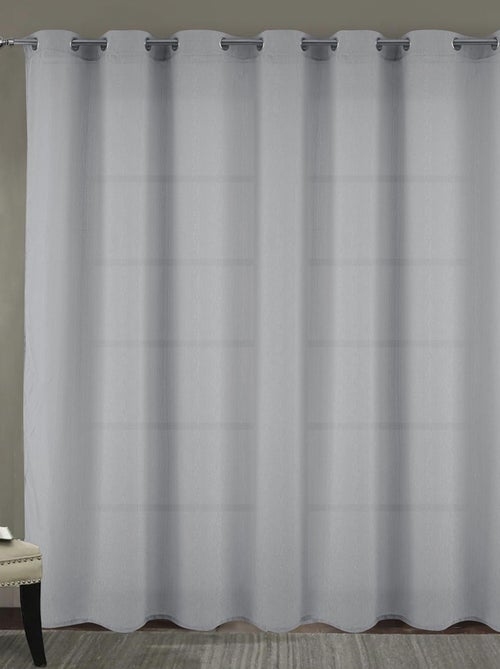 Voilage à oeillets tissé avec relief  - Effet froissé - Kiabi