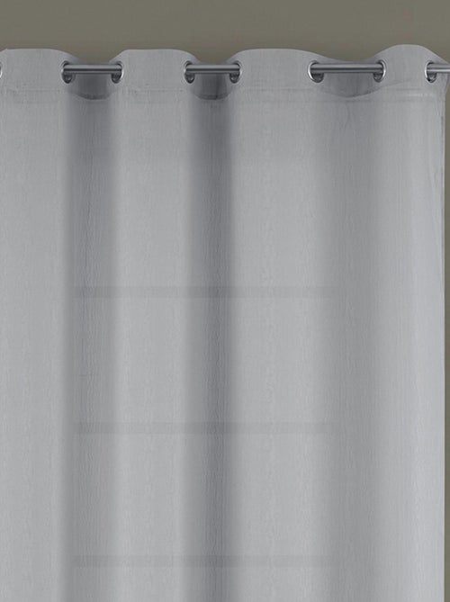 Voilage à oeillets tissé avec relief  - Effet froissé - Kiabi