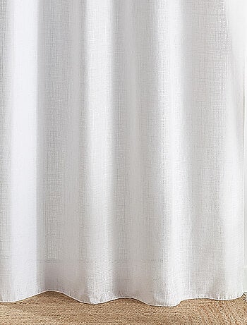 Voilage à oeillets uni en polycoton et lin