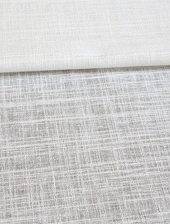 Voilage à oeillets uni en polycoton et lin
