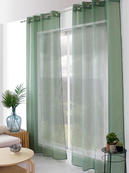 Voilage à œillets uni - Kiabi