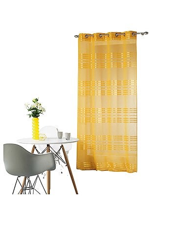 Voilage a oeillets voile sable Sacha