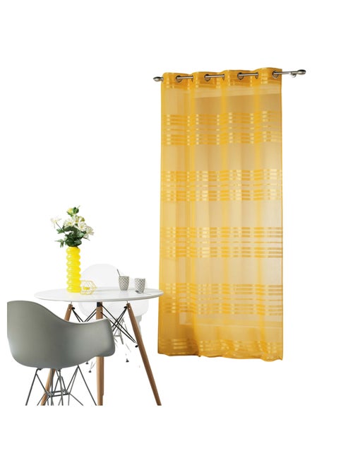 Voilage a oeillets voile sable Sacha - Kiabi