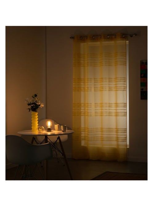 Voilage a oeillets voile sable Sacha - Kiabi