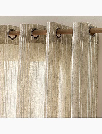 Voilage à œillets – voile tissé crash fil chenille