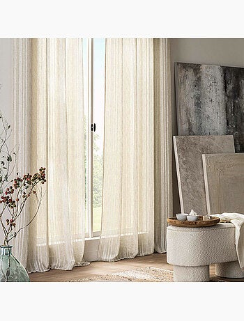 Voilage à œillets – voile tissé crash fil chenille