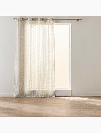 Voilage à œillets – voile tissé crash fil chenille