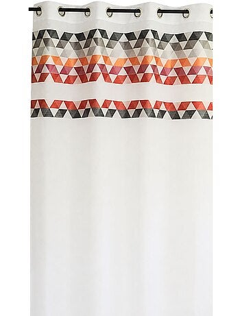 Voilage à parement haut motif de triangles