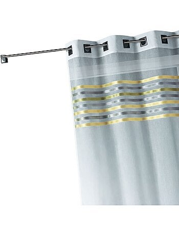 Voilage à parement tissé et œillets carrés