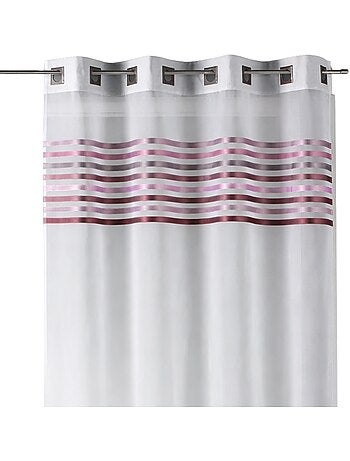 Voilage à parement tissé et œillets carrés