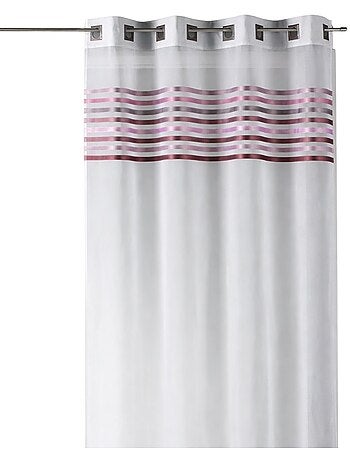 Voilage à parement tissé et œillets carrés
