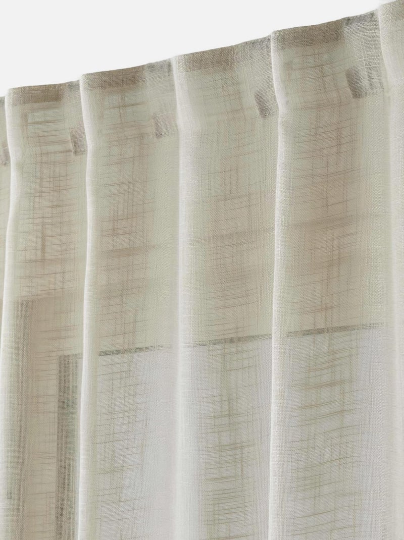 Voilage à passants cachés effet lin tissé 140x240cm Beige - Kiabi