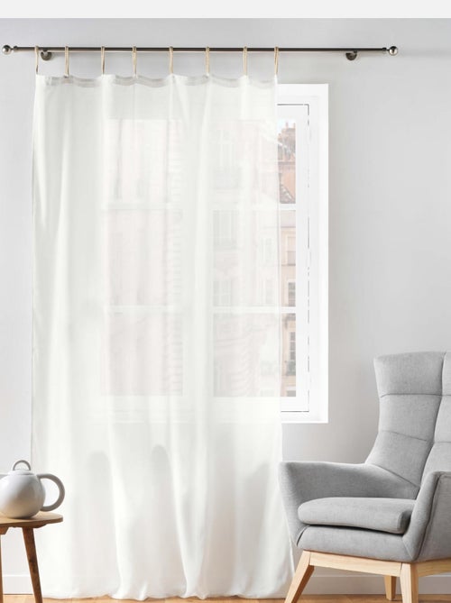 Voilage à passants uni - Kiabi