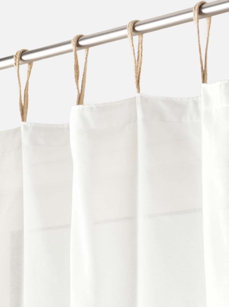 Voilage à passants uni Blanc - Kiabi