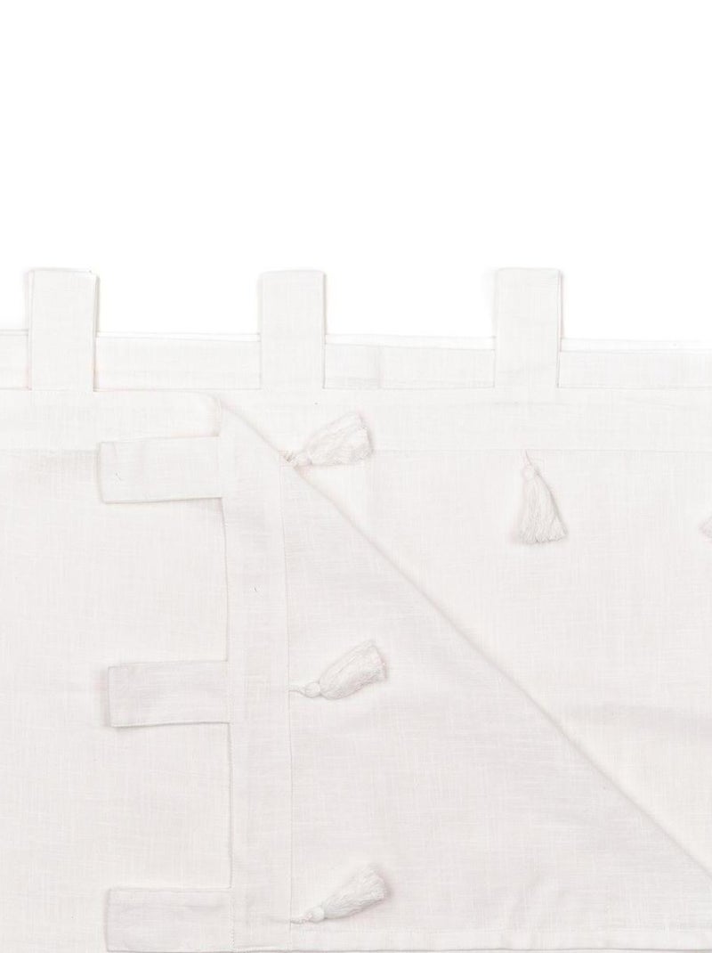 Voilage à pattes coton uni CHARME Blanc - Kiabi