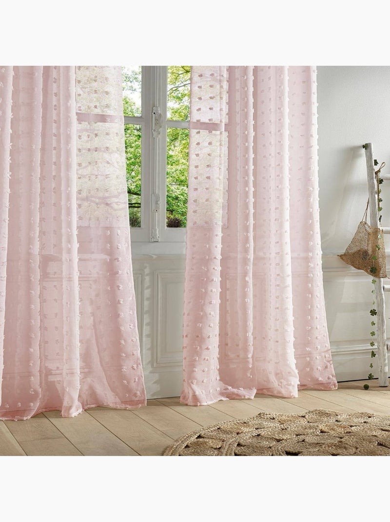Voilage à pompons LILY Rose - Kiabi