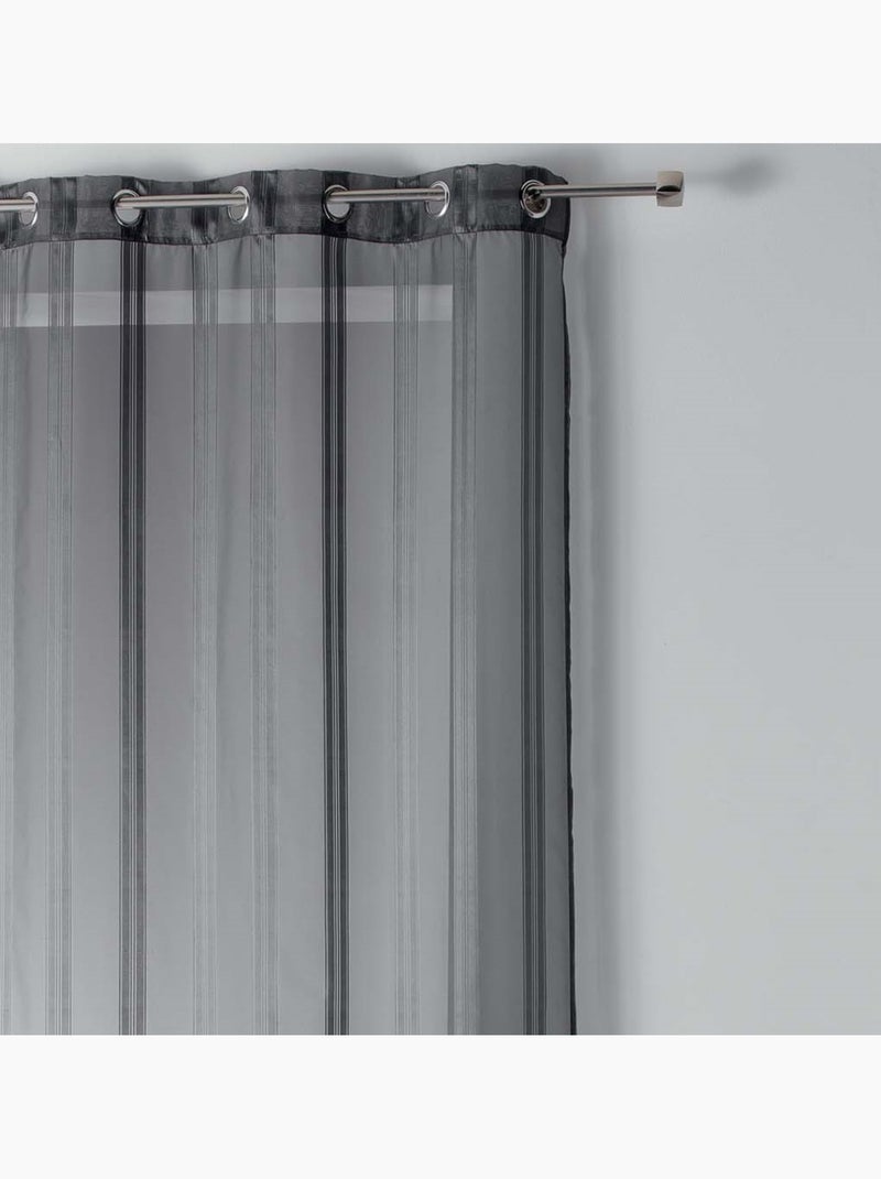 Voilage a rayures Bandas gris anthracite - Kiabi