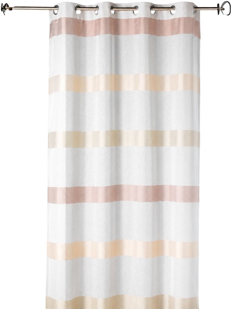 Voilage à rayures horizontales design Beige - Kiabi