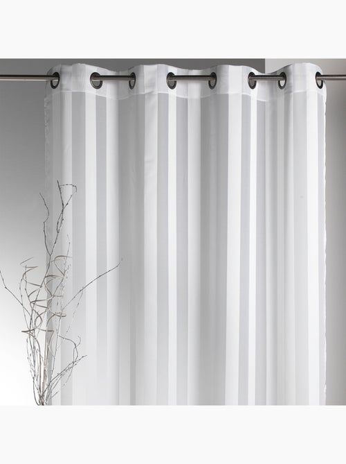 Voilage  à rayures tissées - Kiabi